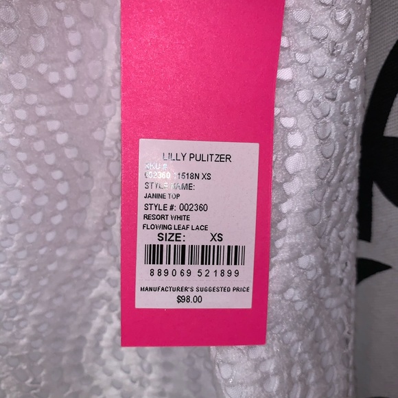 NWT Lilly Pulitzer Janine Tank Flowing Leaf Lace - Picture 4 of 8